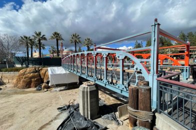 PHOTOS: Repainting Begins for San Fransokyo Gate Bridge in Pacific Wharf at Disney California Adventure