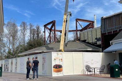 PHOTOS: More Tower Frame Removed For Cake Bake Shop Construction at Disney’s BoardWalk