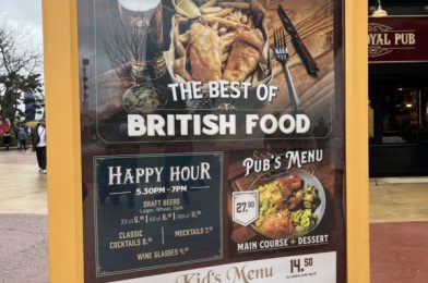 The Royal Pub at Disneyland Paris Menu Updated After Criticism for Promoting Non-British Foods