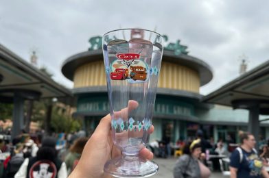 New Cars Land Souvenir Milkshake Glass Now Available from Flo’s V8 Café at Disney California Adventure