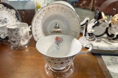 New Princess Tea Set Celebrating Disney100 at Crystal Arts by Arribas Brothers in Disney Springs