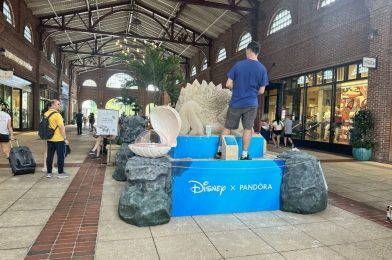 New Live-Action ‘The Little Mermaid’ Sand Sculpture Takes Shape for Pandora Jewelry at Disney Springs