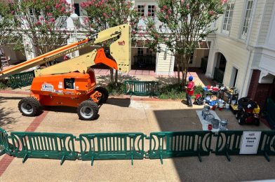 PHOTOS: Painting Continues on Balconies of Disney’s BoardWalk Inn