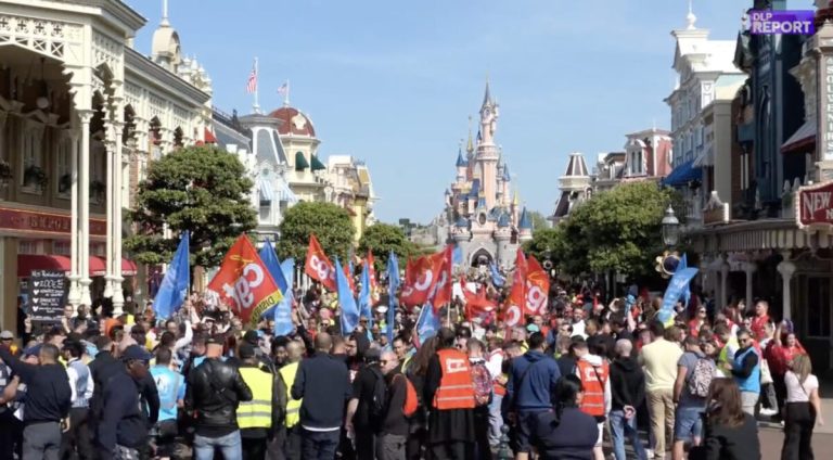 Disneyland Paris Cast Members March Through Parks, Striking for Better ...