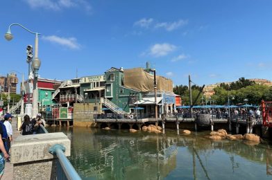 PHOTOS: Walls and Scrim Surround Boudin Bakery Tour as Pacific Wharf Becomes San Fransokyo at Disney California Adventure