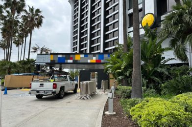 PHOTOS: Colorful Mosaic Design Added to Porte-Cochère for Disney’s Pixar Place Hotel Reimagining at Disneyland Resort