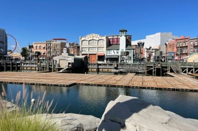 PHOTOS: Lagoon Show Platform Being Taken Apart at Universal Studios Florida