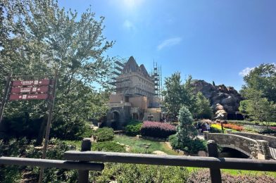 PHOTOS: Construction Walls Around Le Cellier Entrance for Canada Pavilion Refurbishment in EPCOT