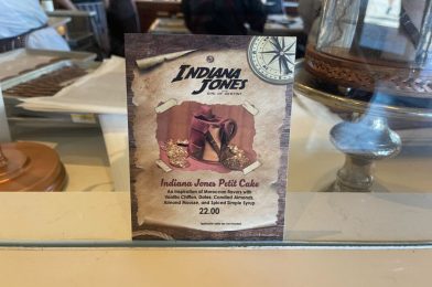 REVIEW: Discover the New Indiana Jones Petit Cake, Complete With Hat and Whip, at Amorette’s Patisserie in Disney Springs