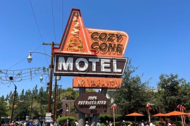 PHOTOS: Freshened Cozy Cone Motel Sign Completed at Cars Land in Disney California Adventure