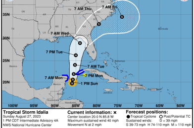 Tropical Storm Idalia Forms, Expected to Hit Florida as Hurricane Next Week