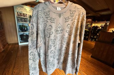 The Haunted Mansion ‘Wallpaper’ Sweatshirt Arrives at Walt Disney World