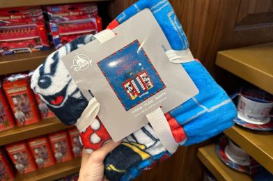 Mickey & Minnie United Kingdom Pavilion Throw Blanket Available at EPCOT