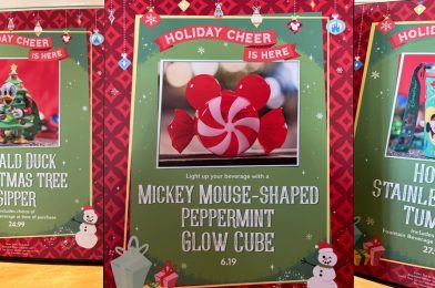 NEW Mickey Mouse-Shaped Peppermint and Glitter Jingle Bell Glow Cubes Ring in the Holidays at Disneyland Resort