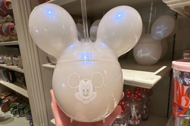 New Opalescent White Mickey Balloon Sipper Arrives at Disneyland Resort