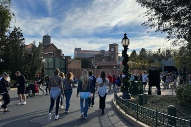 PHOTOS: Brick Facade Added to Grand Avenue Structure at Disney’s Hollywood Studios