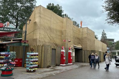 PHOTOS: Scrim & Scaffolding Up Around Soarin’ Restrooms and Humphrey’s Shop at Disney California Adventure