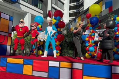 PHOTOS, VIDEO: Pixar Place Hotel Opening Ceremony Brings Bing Bong, Woody, Lightning McQueen, & More Pixar Pals Together