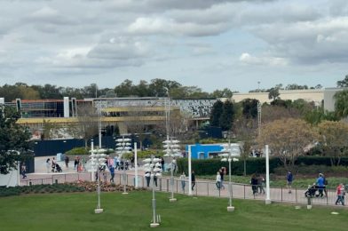 PHOTOS: Crews Prepare For More Light-Up Pavement Around CommuniCore Hall at EPCOT