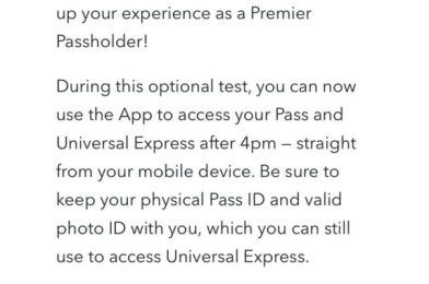 Premier Annual Passholder Express Pass Benefits Added to Universal Orlando App