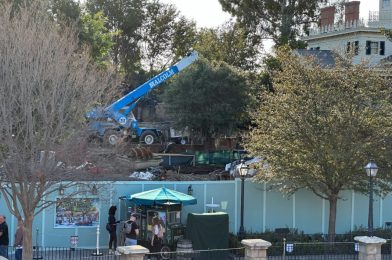 PHOTOS: Original Haunted Mansion Queue Completely Demolished at Disneyland