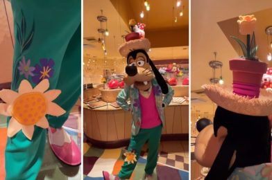 Goofy’s Kitchen Characters Get New Springtime Buffet Outfits, Clarabelle Appearing for First Time