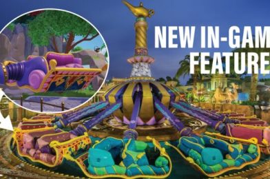 Ride Disney Parks Attractions in Disney Dreamlight Valley Game