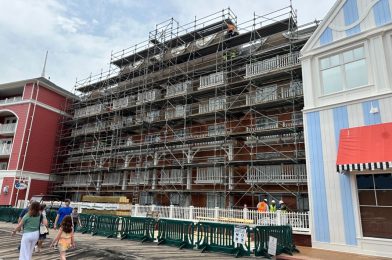 Balcony Dividers Removed During BoardWalk Villas Refurbishment, Work Continues on Cake Bake Shop