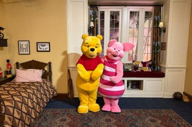 PHOTOS: Piglet Joins Winnie the Pooh Meet and Greet in Christopher Robin’s Bedroom at EPCOT