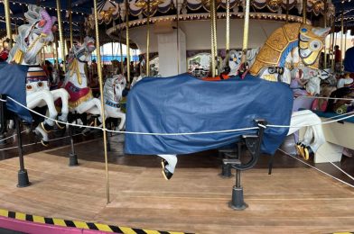 Decorative Panels Removed From Prince Charming Regal Carrousel as Refurbishment Continues