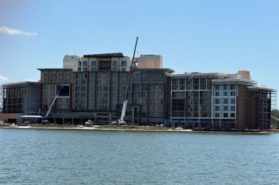 More Sheathing Added to Island Tower at Disney’s Polynesian Villas & Bungalows, Other Resort Buildings Repainted