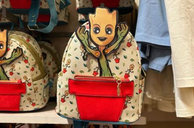 New Groot Loungefly Backpack with Movable Arms Available at Disneyland