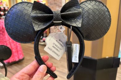 Black Loungefly Ear Headband With Removable Minnie Bow Now Available at Disneyland