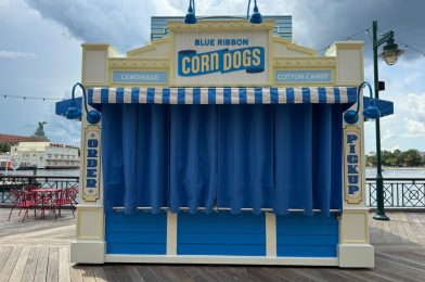 Construction Walls Down From Blue Ribbon Corn Dogs at Disney’s BoardWalk