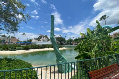 Gertie the Dinosaur’s Tail Wrapped in Tarps at Disney’s Hollywood Studios