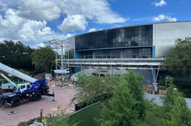 Test Track Canopy Supports Almost Entirely Dismantled at EPCOT