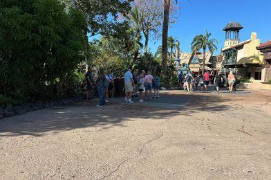 Themed Adventureland Pavement Continues Expanding at Magic Kingdom