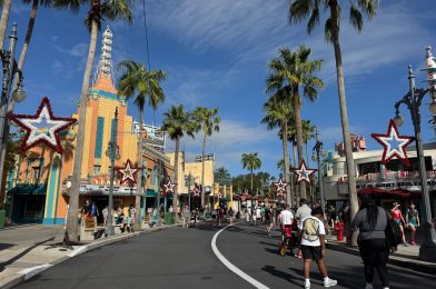 Christmas Stars Installed on Sunset Boulevard at Disney’s Hollywood Studios