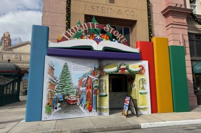 2024 Holiday Tribute Store Facade Installed, Earl the Squirrel Book Launch Coming to Universal Studios Florida