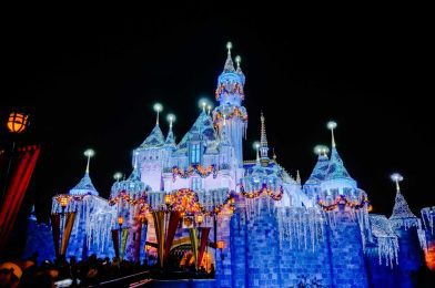 Wintertime Enchantment Illuminates Sleeping Beauty Castle and Main Street in Disneyland